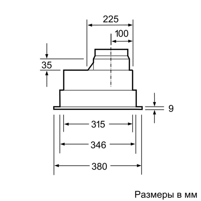 Встраиваемая вытяжка Bosch DHL555BL